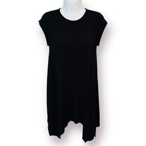 Philosophy Half Sleeve Swing Trapeze Tshirt Dress Black S